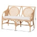 bali & pari Matt Natural Rattan Loveseat with Cane Backrest - Matt-Natural Rattan-Cushion-LS