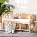 bali & pari Theo Natural Rattan Accent Bench with Removable Cushion - Theo-Natural Rattan-Cushion-Bench