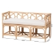 bali & pari Theo Natural Rattan Accent Bench with Removable Cushion - Theo-Natural Rattan-Cushion-Bench
