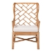 bali & pari Ray Natural Rattan Wingback Armchair with Removable Cushion - Ray-Natural Brown Rattan-Cushion-AC