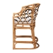 bali & pari Veneto Natural Rattan Counter Stool with Scalloped Back - Veneto-Light Honey Rattan/Dark Brown Contrast-CS