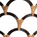 bali & pari Veneto Natural Rattan Counter Stool with Scalloped Back - Veneto-Light Honey Rattan/Dark Brown Contrast-CS