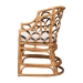 bali & pari Veneto Natural Rattan Dining Chair with Scalloped Back - Veneto-Light Honey Rattan/Dark Brown Contrast-DC