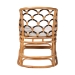 bali & pari Veneto Natural Rattan Dining Chair with Scalloped Back - Veneto-Light Honey Rattan/Dark Brown Contrast-DC
