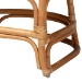 bali & pari Veneto Natural Rattan Dining Chair with Scalloped Back - Veneto-Light Honey Rattan/Dark Brown Contrast-DC