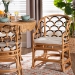 bali & pari Veneto Natural Rattan Dining Chair with Scalloped Back - Veneto-Light Honey Rattan/Dark Brown Contrast-DC