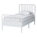 Baxton Studio Lucera 3-Piece Bedroom Set, Twin, White - MG0110-8-White-Twin 3PC Bedroom Set