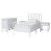 Baxton Studio Lucera 4-Piece Bedroom Set, Twin, White
