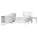 Baxton Studio Lucera 5-Piece Bedroom Set, Twin, White