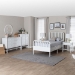 Baxton Studio Lucera 5-Piece Bedroom Set, Twin, White - MG0110-8-White-Twin 5PC Bedroom Set