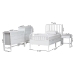 Baxton Studio Lucera 5-Piece Bedroom Set, Twin, White - MG0110-8-White-Twin 5PC Bedroom Set