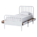 Baxton Studio Lucera 6-Drawer Platform Bed with Bobbin Frame, Twin, White - MG0110-8-White-Twin