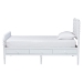 Baxton Studio Lucera 6-Drawer Platform Bed with Bobbin Frame, Twin, White - MG0110-8-White-Twin