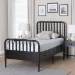 Baxton Studio Lucera 6-Drawer Platform Bed with Bobbin Frame, Twin, Black - MG0110-8-Black-Twin