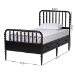 Baxton Studio Lucera 6-Drawer Platform Bed with Bobbin Frame, Twin, Black - MG0110-8-Black-Twin