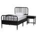 Baxton Studio Lucera 3-Piece Bedroom Set, Twin, Black