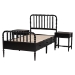 Baxton Studio Lucera 3-Piece Bedroom Set, Twin, Black - MG0110-8-Black-Twin 3PC Bedroom Set