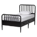 Baxton Studio Lucera 3-Piece Bedroom Set, Twin, Black - MG0110-8-Black-Twin 3PC Bedroom Set