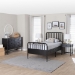 Baxton Studio Lucera 4-Piece Bedroom Set, Twin, Black - MG0110-8-Black-Twin 4PC Bedroom Set