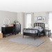 Baxton Studio Lucera 5-Piece Bedroom Set, Twin, Black - MG0110-8-Black-Twin 5PC Bedroom Set