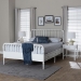 Baxton Studio Lucera 3-Piece Bedroom Set, Full, White - MG0110-8-White-Full 3PC Bedroom Set