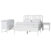 Baxton Studio Lucera 4-Piece Bedroom Set, Full, White