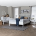 Baxton Studio Lucera 4-Piece Bedroom Set, Full, White - MG0110-8-White-Full 4PC Bedroom Set