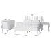 Baxton Studio Lucera 4-Piece Bedroom Set, Full, White - MG0110-8-White-Full 4PC Bedroom Set