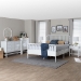Baxton Studio Lucera 5-Piece Bedroom Set, Full, White - MG0110-8-White-Full 5PC Bedroom Set
