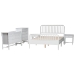 Baxton Studio Lucera 5-Piece Bedroom Set, Full, White - MG0110-8-White-Full 5PC Bedroom Set