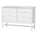 Baxton Studio Lucera 5-Piece Bedroom Set, Full, White - MG0110-8-White-Full 5PC Bedroom Set