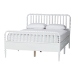 Baxton Studio Lucera 6-Drawer Platform Bed with Bobbin Frame, Queen, White