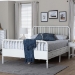 Baxton Studio Lucera 6-Drawer Platform Bed with Bobbin Frame, Queen, White - MG0110-8-White-Queen