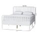 Baxton Studio Lucera 6-Drawer Platform Bed with Bobbin Frame, Queen, White - MG0110-8-White-Queen