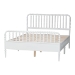 Baxton Studio Lucera 6-Drawer Platform Bed with Bobbin Frame, Queen, White - MG0110-8-White-Queen