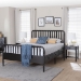 Baxton Studio Lucera 3-Piece Bedroom Set, Full, Black - MG0110-8-Black-Full 3PC Bedroom Set