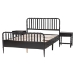 Baxton Studio Lucera 3-Piece Bedroom Set, Full, Black - MG0110-8-Black-Full 3PC Bedroom Set