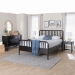 Baxton Studio Lucera 4-Piece Bedroom Set, Full, Black - MG0110-8-Black-Full 4PC Bedroom Set