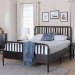 Baxton Studio Lucera 6-Drawer Platform Bed with Bobbin Frame, Full, Black - MG0110-8-Black-Full