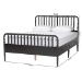 Baxton Studio Lucera 6-Drawer Platform Bed with Bobbin Frame, Full, Black - MG0110-8-Black-Full