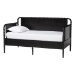 Baxton Studio Lucera 3-Drawer Daybed with Bobbin Frame, Twin, Black