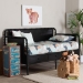 Baxton Studio Lucera 3-Drawer Daybed with Bobbin Frame, Twin, Black - MG0110-7-Black-Daybed-Twin