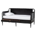 Baxton Studio Lucera 3-Drawer Daybed with Bobbin Frame, Twin, Black - MG0110-7-Black-Daybed-Twin