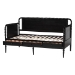 Baxton Studio Lucera 3-Drawer Daybed with Bobbin Frame, Twin, Black - MG0110-7-Black-Daybed-Twin