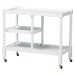 Baxton Studio Seamus 3-Tier Book Cart with Bobbin Frame, White