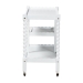 Baxton Studio Seamus 3-Tier Book Cart with Bobbin Frame, White - MG0264-3-White-Book Cart