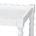 Baxton Studio Seamus 3-Tier Book Cart with Bobbin Frame, White - MG0264-3-White-Book Cart