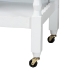 Baxton Studio Seamus 3-Tier Book Cart with Bobbin Frame, White - MG0264-3-White-Book Cart