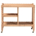Baxton Studio Seamus 3-Tier Book Cart with Bobbin Frame, Beech Brown - MG0264-3-Beech-Book Cart