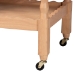Baxton Studio Seamus 3-Tier Book Cart with Bobbin Frame, Beech Brown - MG0264-3-Beech-Book Cart